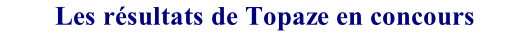 Les résultats de Topaze en concours