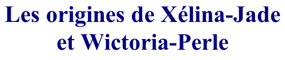Les origines de Xélina-Jade et Wictoria-Perle